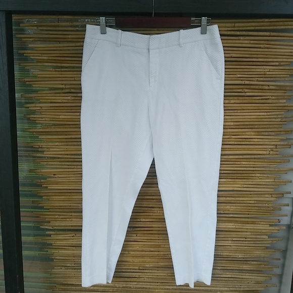 Merona 33 White Textured Crop Pants 